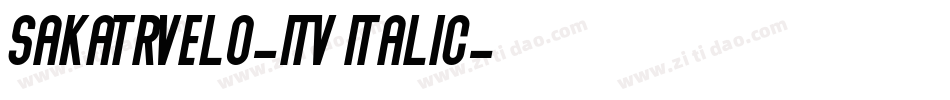 Sakatrvelo-ITV Italic字体转换